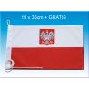Bandera Polska 19x35cm Poliester 100%